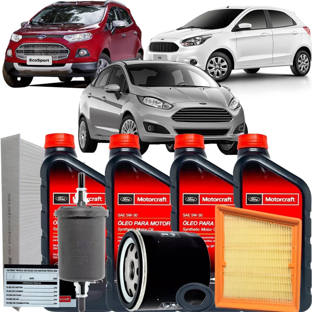 Kit Troca De Oleo Revisao 5w30 Motorcraft New Fiesta Ka Ecosport 2014 2015 2016 2017