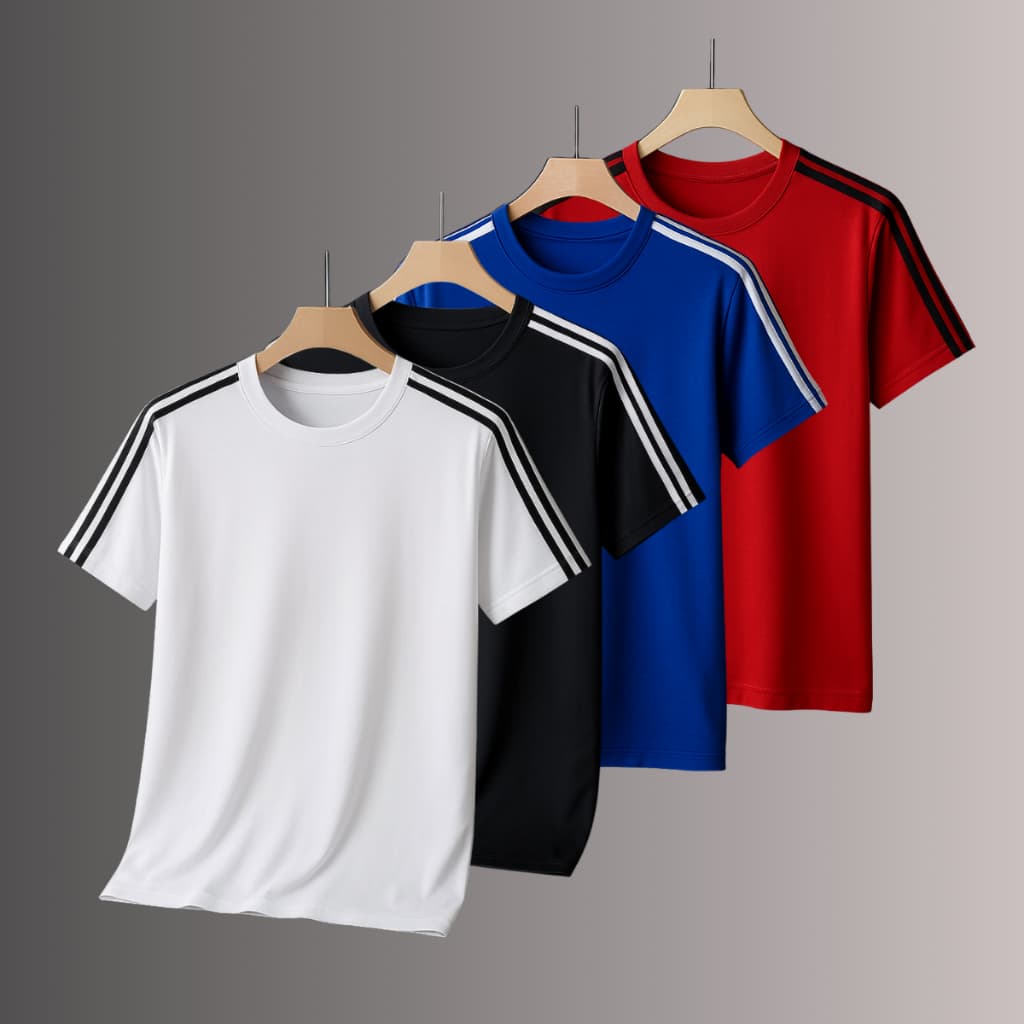 Kit 4 Camisetas Camisas Dry Fit Masculina Casual Treino-Academia-Esportes-Exercícios-Corrida
