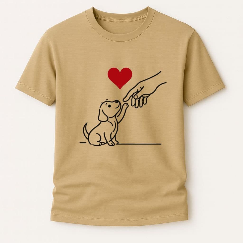 Camiseta Cachorro Com Coração Amigo Pet T-shirt Unissex Blusa 100% Algodão Camisa