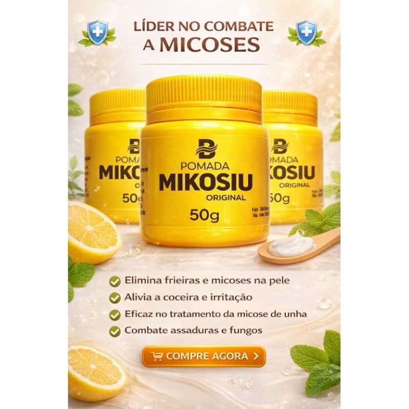 Pomada Mikosiu 50 GR kit com 3 pomadas hidratante ,combate à Micoses!