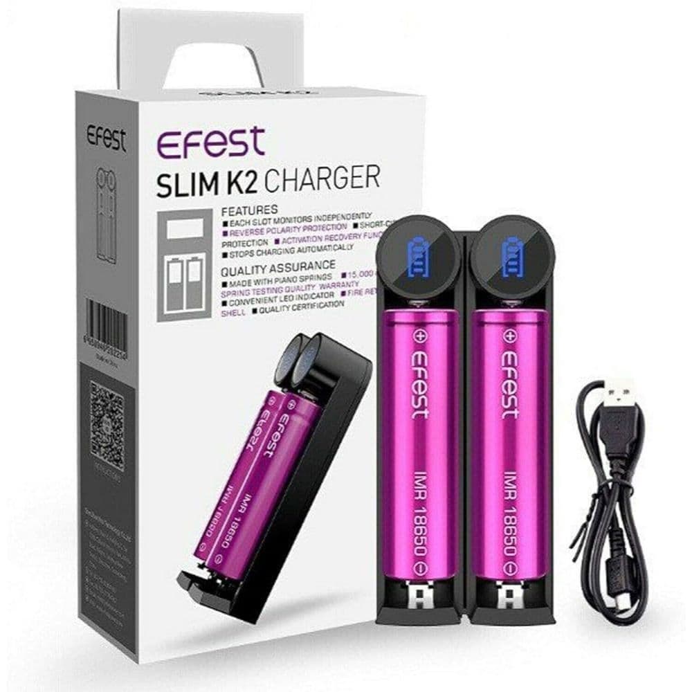 Carregador De Bateria Efest Slim K2