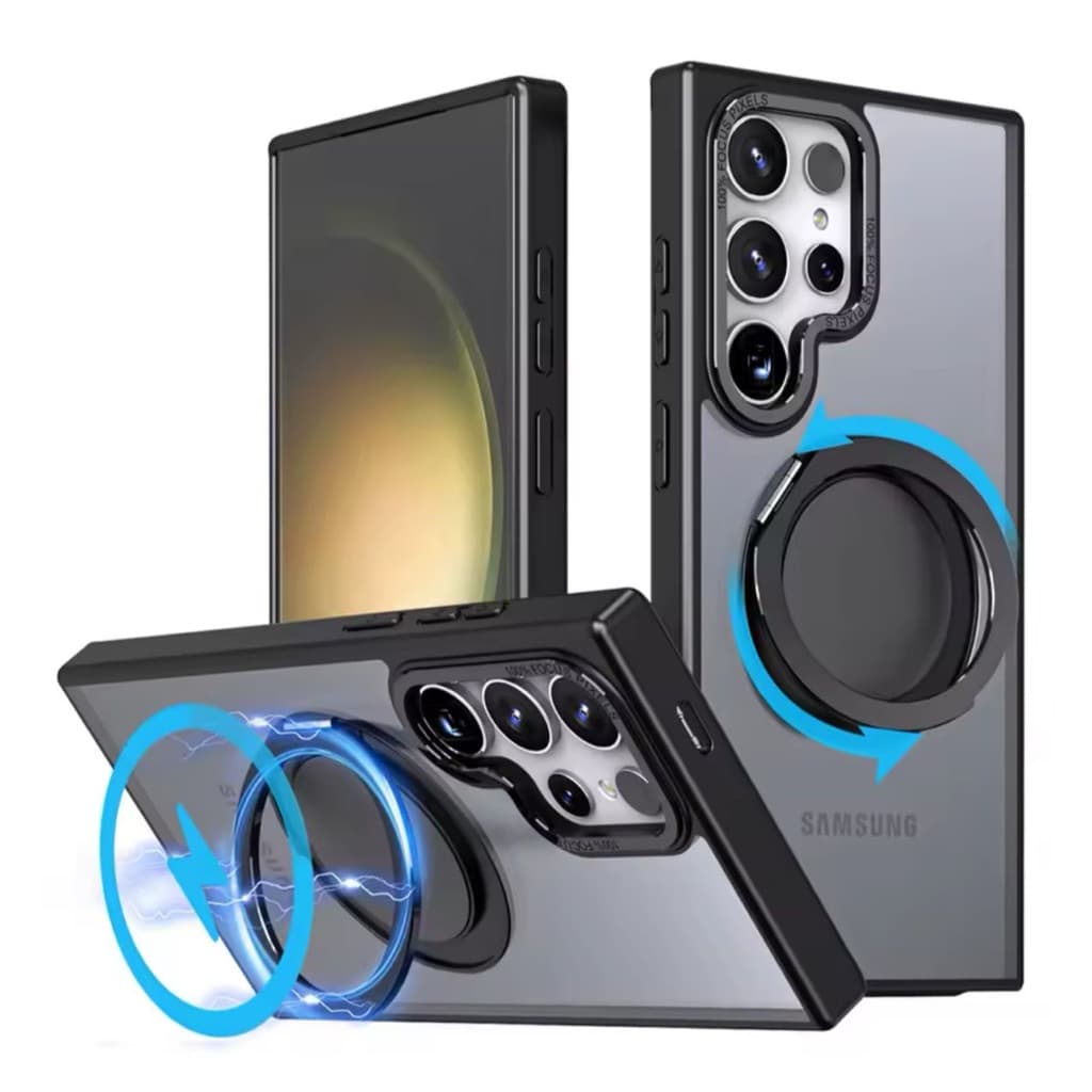 Capa MagSafe Fosca com Rotação de 360 graus  Anel Magnético para Samsung Galaxy S26 Ultra S26 Plus e S 26