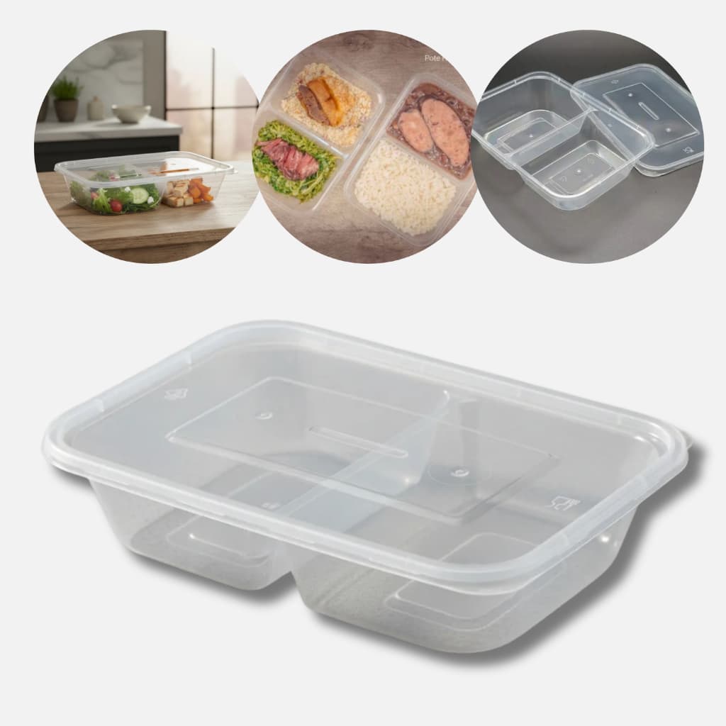 Pote Marmita Fit 400ml com Divisória – Marmita Fitness para Dieta e Marmita Saudável