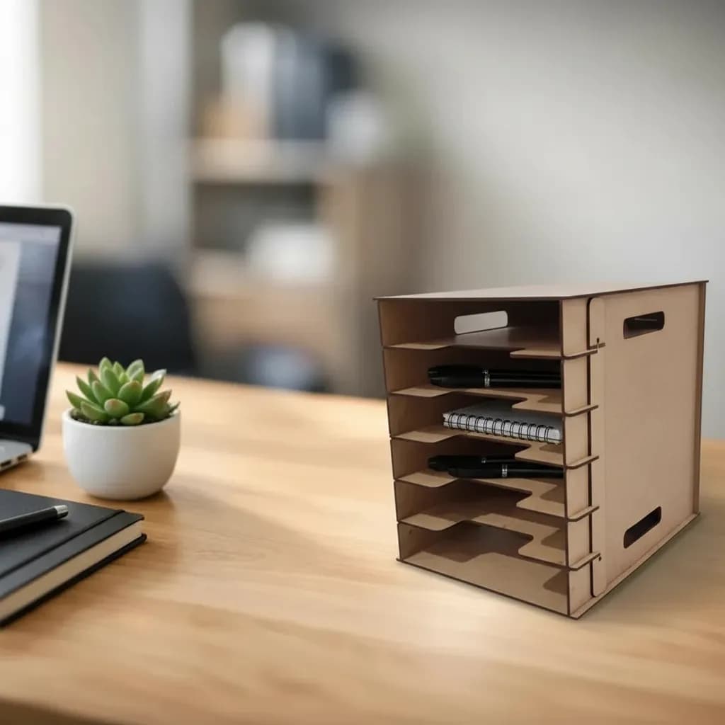 Organizador de Mesa para Papel e Documentos MDF 5 Andares