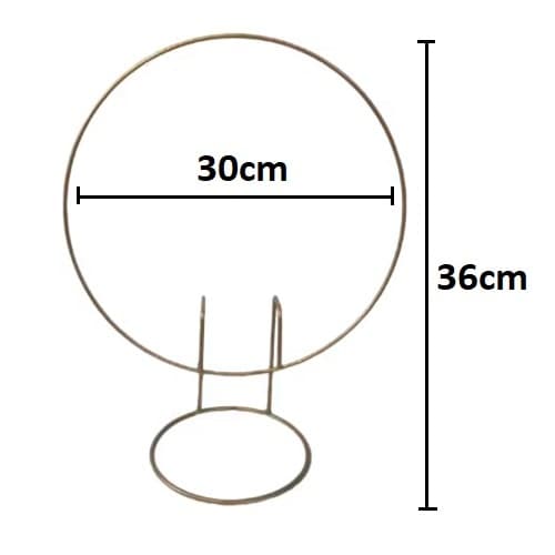 Kit 20 Mini Arcos de 30cm Redondo Dourado