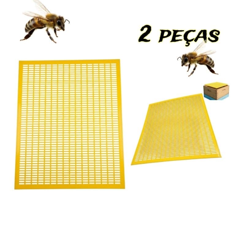 Kit 2 Telas  Excluidora padrão langstroth para Abelha Rainha apicultura