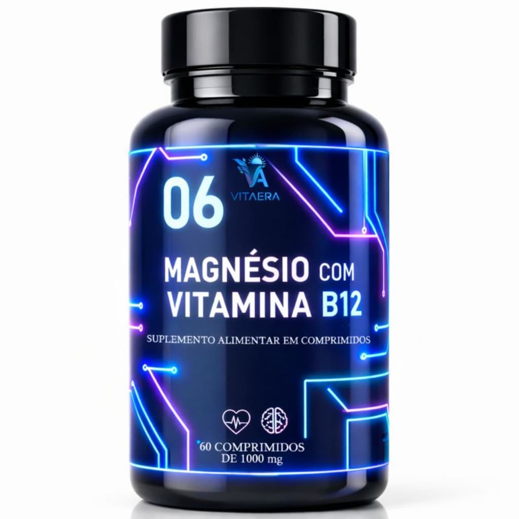 6 Magnesio Fórmula Concentrada + Vitamina B12 ORIGINAL - (POTE PARA 60 DIAS USO)