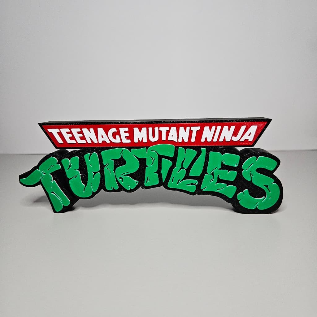 Letreiro Tartaruga Ninja (Teenage Mutant Ninja Turtles) 3DDecorativo | Logo Geek, Colecionadores