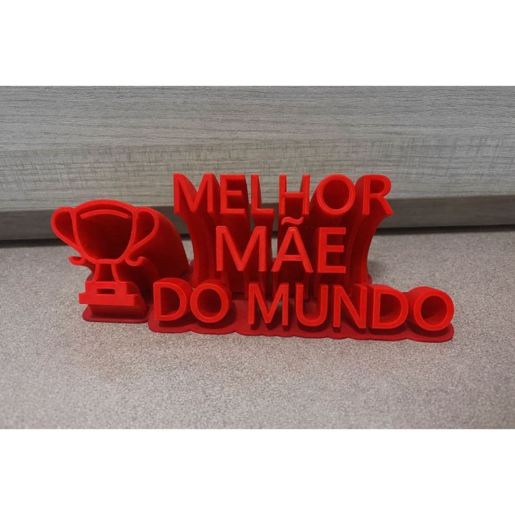 Placa Decorativa Melhor Mãe do Mundo – Presente Dia das Mães