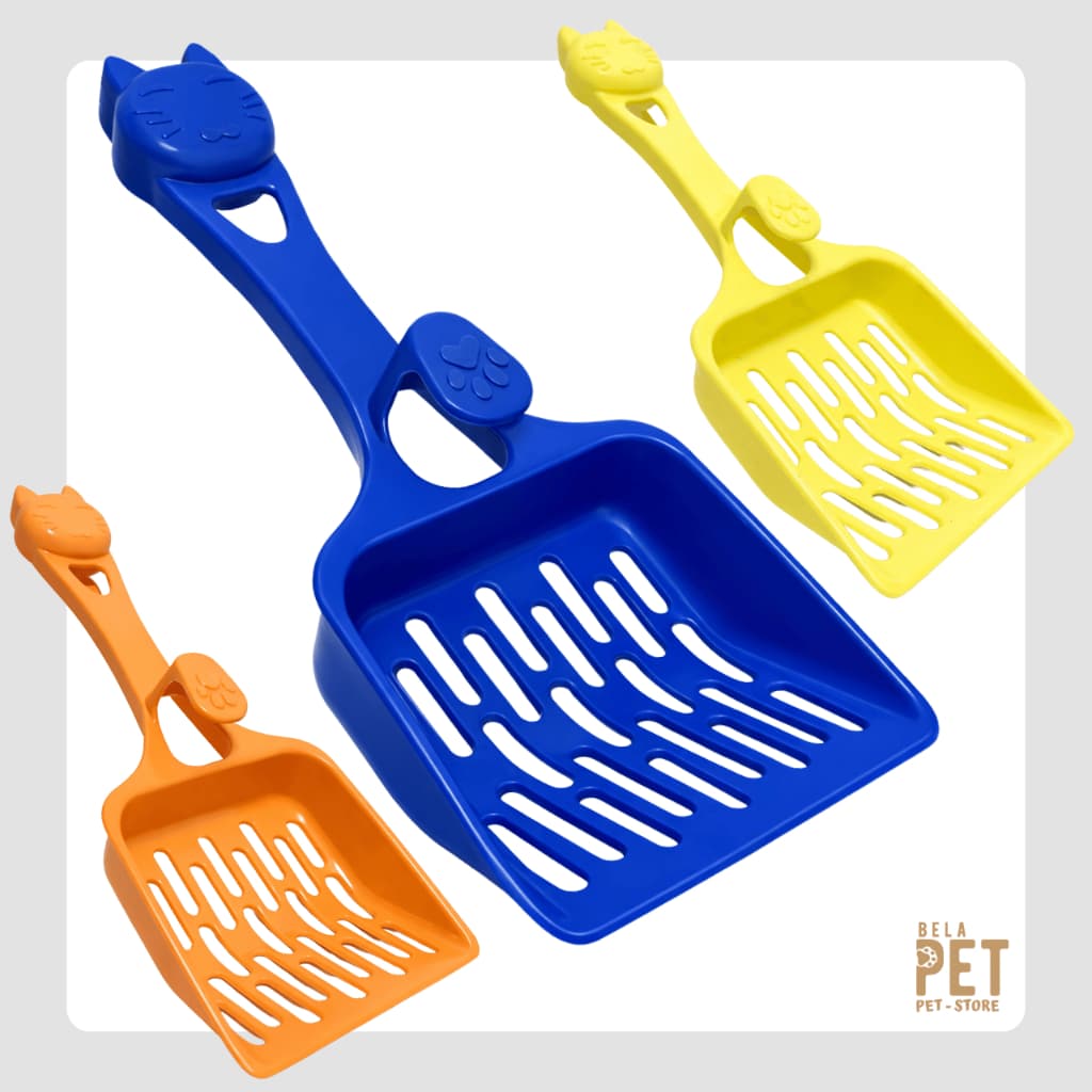Pá para Areia de Gato com Peneira – Removedor de Fezes para Caixa de Areia Pet
