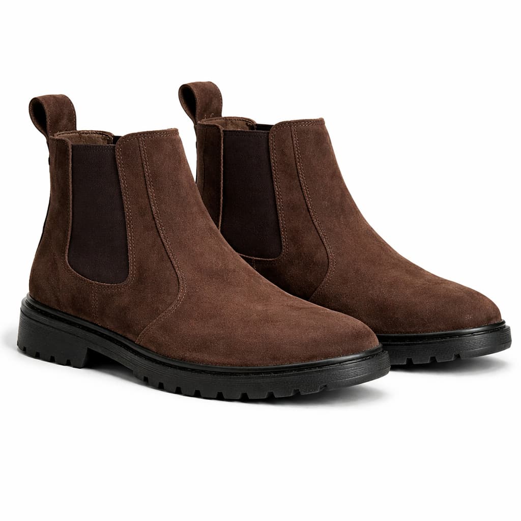 Bota Chelsea Masculina Botina Em Camurça Texana Confortável e Resistente