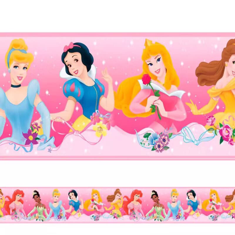 Faixa Decorativa Princesas infantil Adesivo Border Quarto Menina