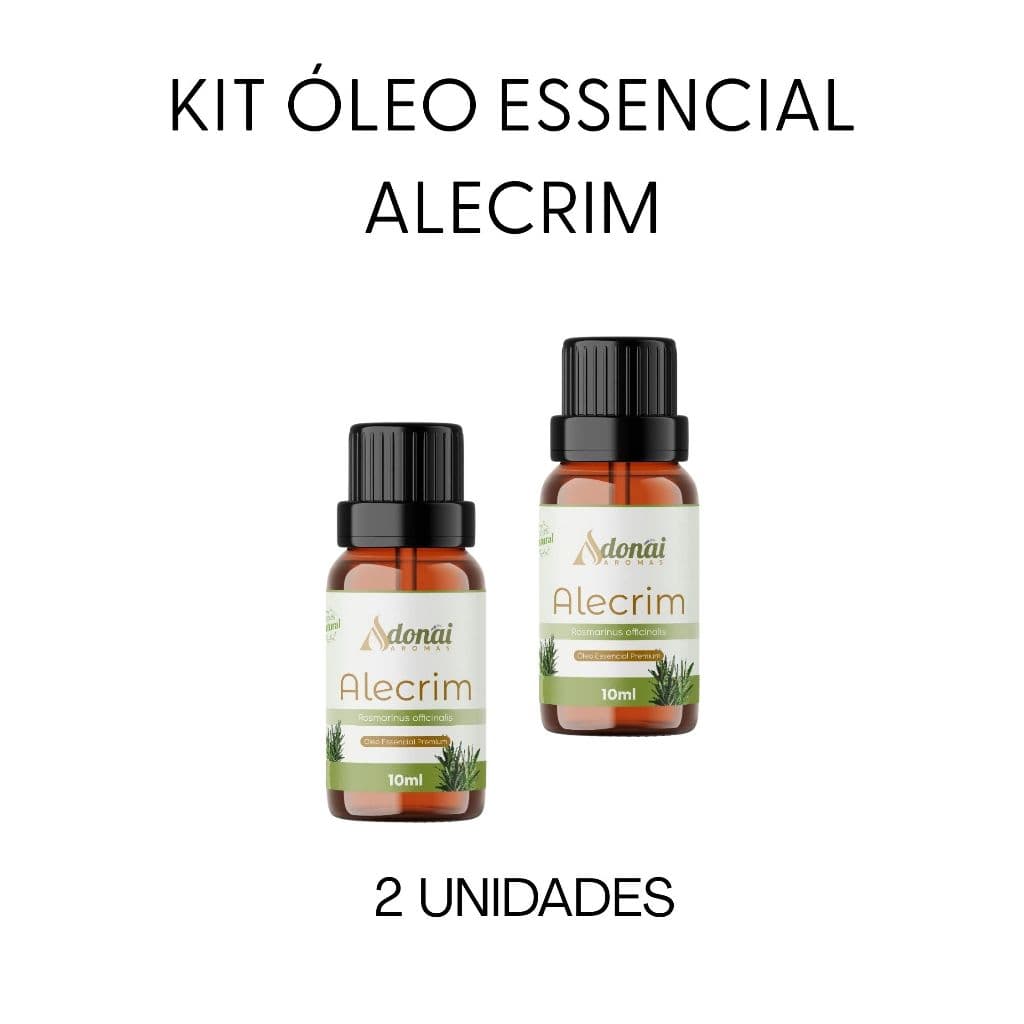 Kit 2 Óleo Essencial Premium Alecrim 10ml Adonai Difusor Elétrico Umidificador Aromaterapia