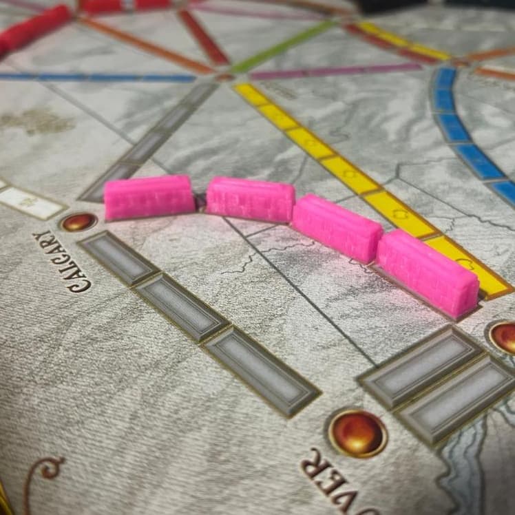 Kit 45 Trens para Ticket to Ride – Peças de Reposição Coloridas