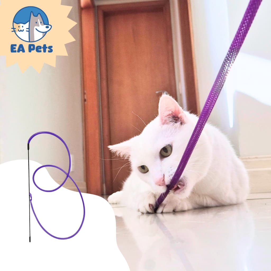 Varinha De 50cm Da Pet Games Cat Cobrinha Brinquedo Para Gato Super Resistente Que Atiça A Caça