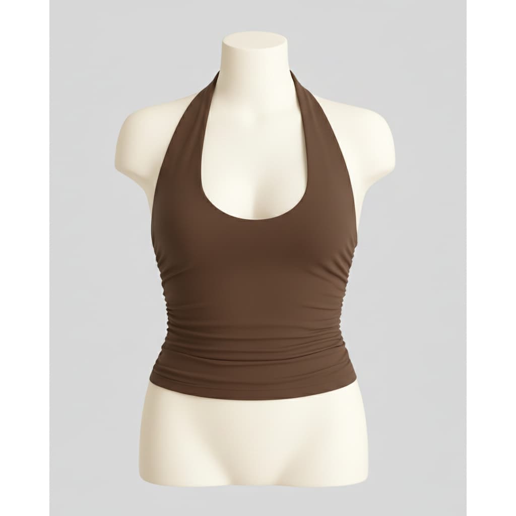 Top Cropped Feminino Franzido Suplex Frente Única Academia Treino Confortável Fitness