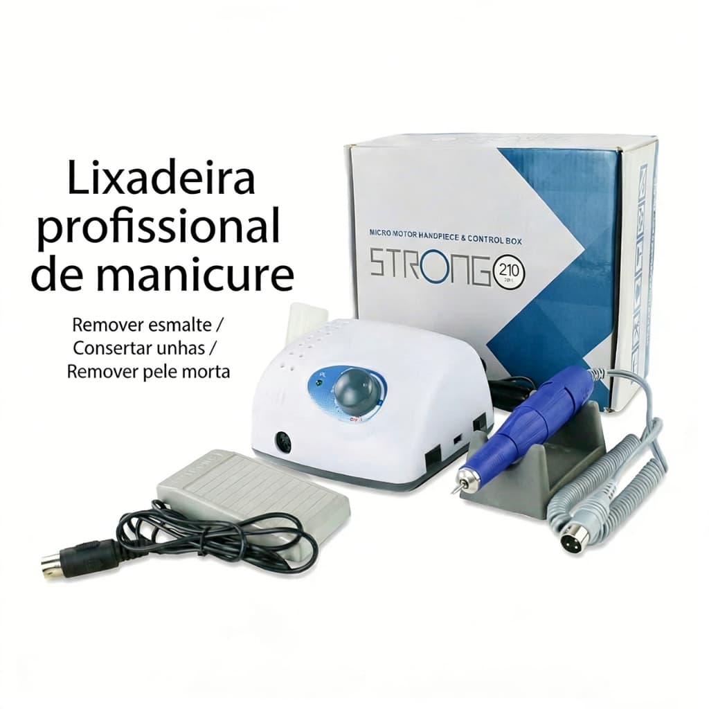 Motor Elétrico 45W Profissional 35 mil rpm Podologia Lixadeira Lixa De Unha Voltagem Dupla 110V e 220V