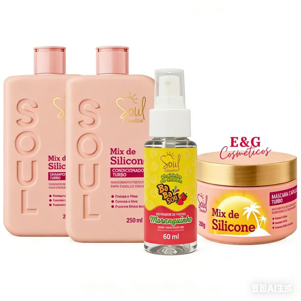 Kit Capilar soul Shampoo+Condicionador+Máscara+Óleo Capilar Hidratação Brilho Maciez Reparação Capilar 3.16