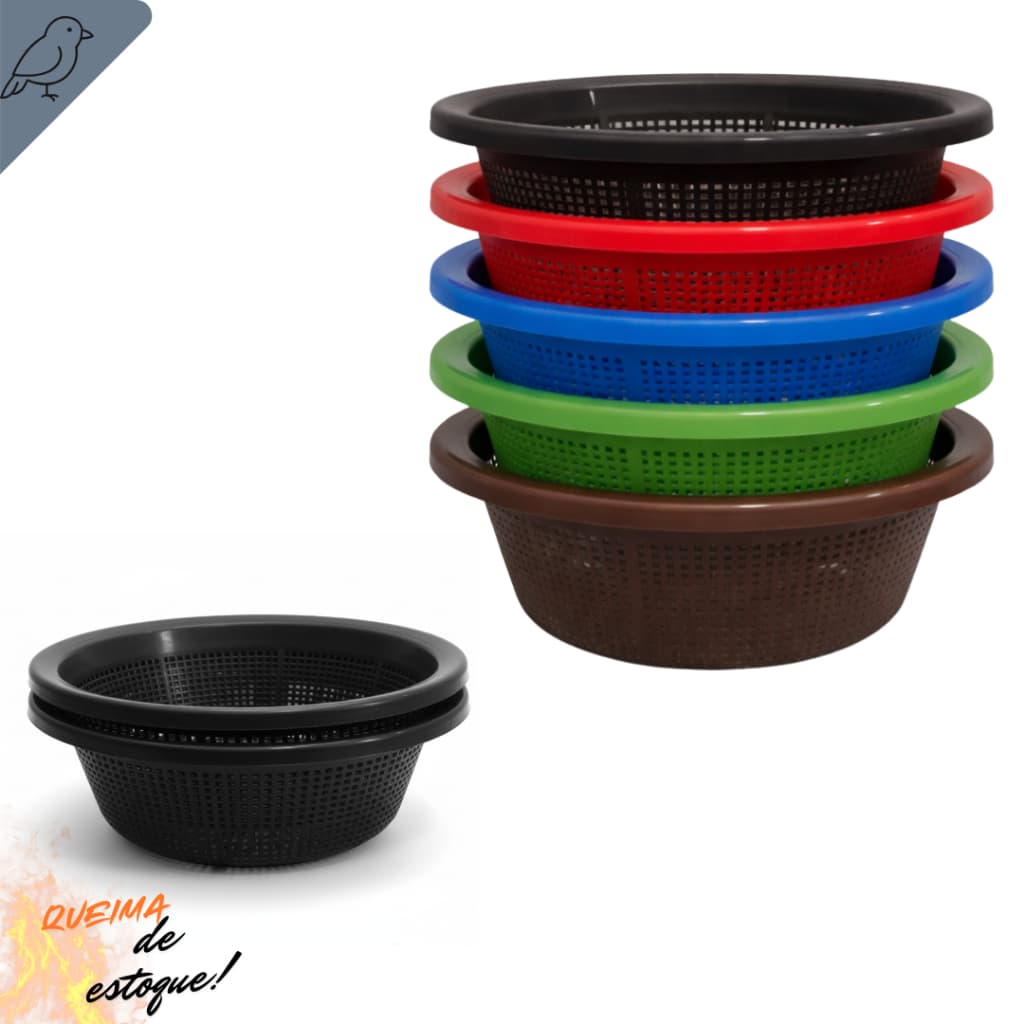 Kit 5 Escorredor Lavatudo Pratico Economico Duravel Para Cozinha Ideal Para Legume Verduras Variados
