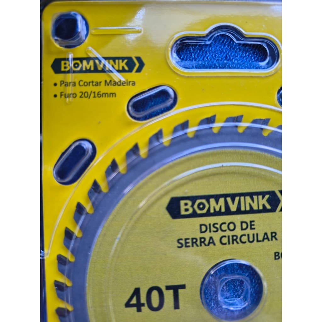 Disco de Serra Circular 4" 40 Dentes para Madeira 105mm Furo 20mm BOMVINK