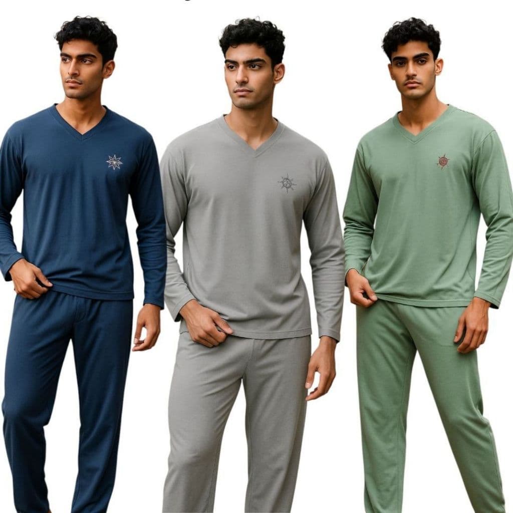 PIJAMA MASCULINO MANGA LONGA DE INVERNO EM MALHA