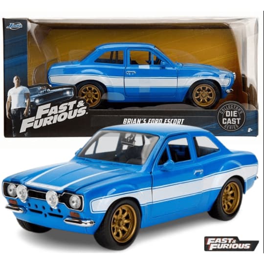 Miniatura Metal Brian Ford Escort RS2000 - Velozes e Furiosos - Escala 1/24 - Jada