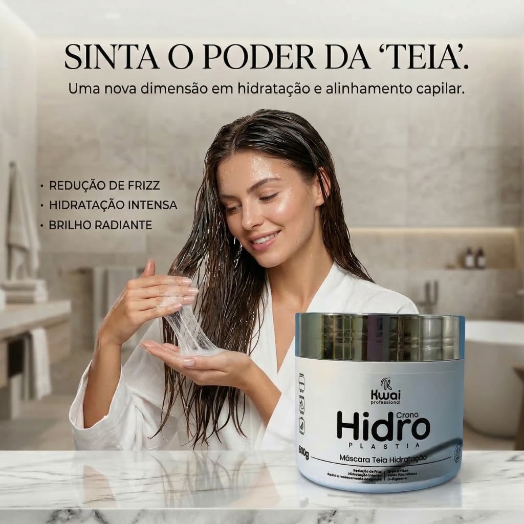 Máscara Capilar Hidro Efeito Teia Kwai Professional | Hidratação Intensa + Maciez e Brilho