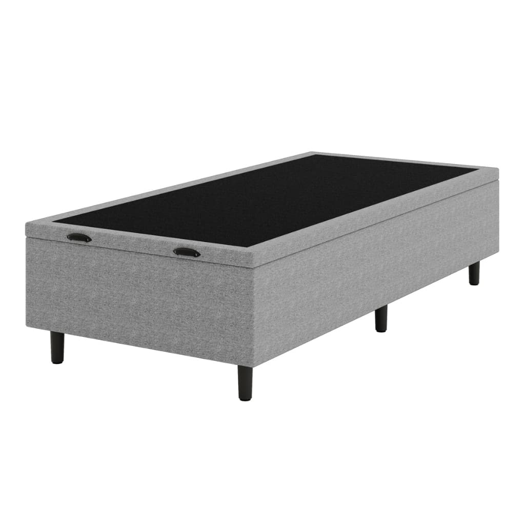 Base Cama Box Baú Solteiro Hypnos Cinza Umaflex Baú Organizador 88x188x42 Baú para Quarto