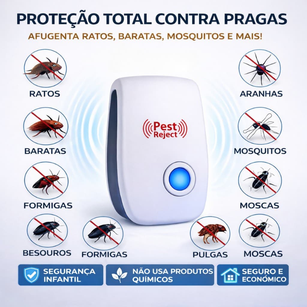 Repelente Ultrassônico Eletrônico Espanta Mosquitos E Inseto Bivolt