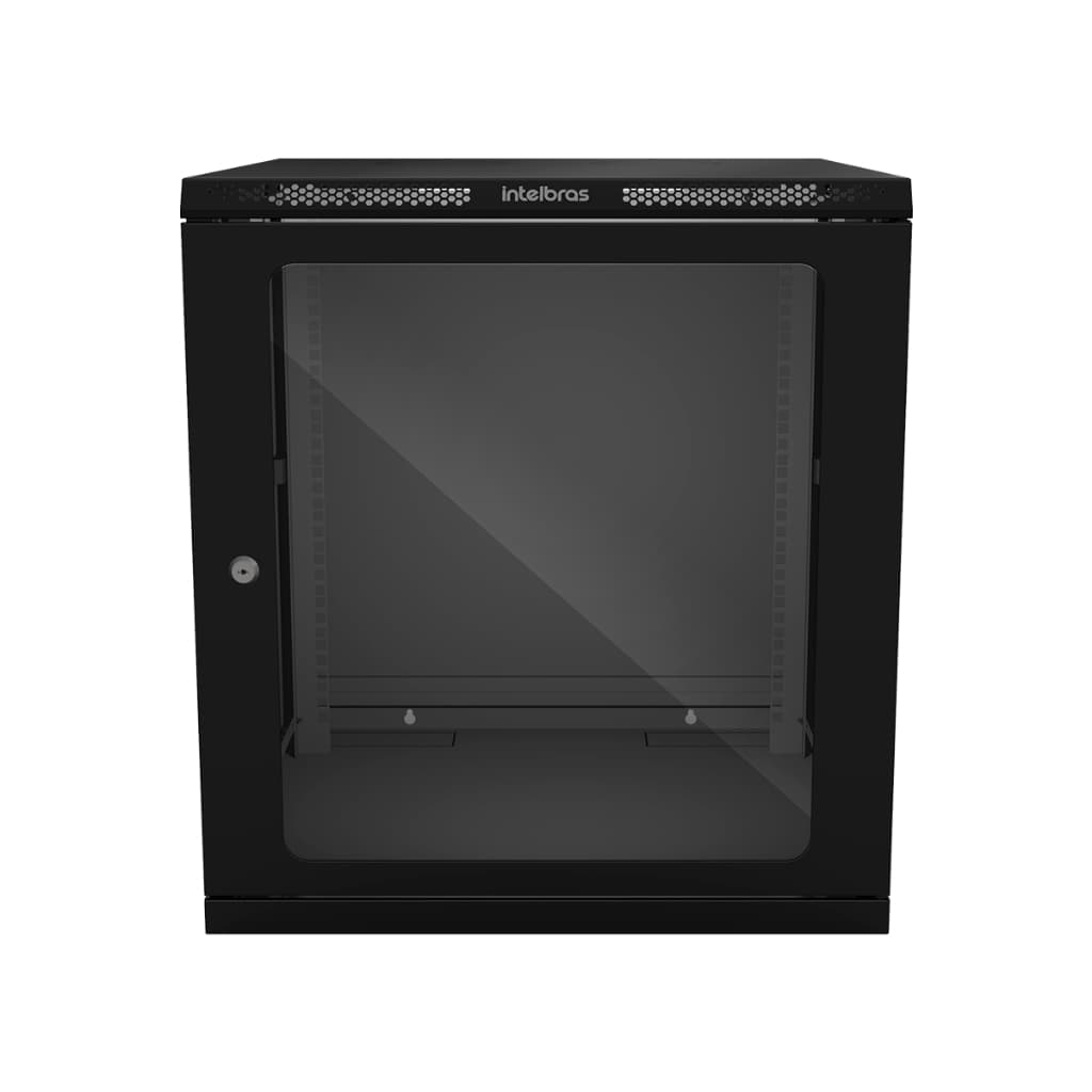 Mini Rack Desmontável Intelbras 12U MRD 1257 19 x 570mm Parede Telecom CFTV Easy Mounting