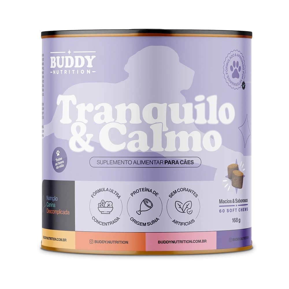 Suplemento para cães Tranquilo e Calmo Buddy Nutrition