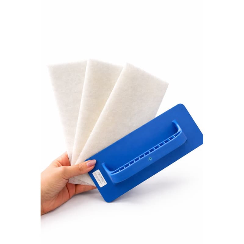Kit Limpeza Vidros Profissional + Suporte Manual BIG + 3 Fibras Brancas Multiuso | Remove Gordura e Sujeira Fácil