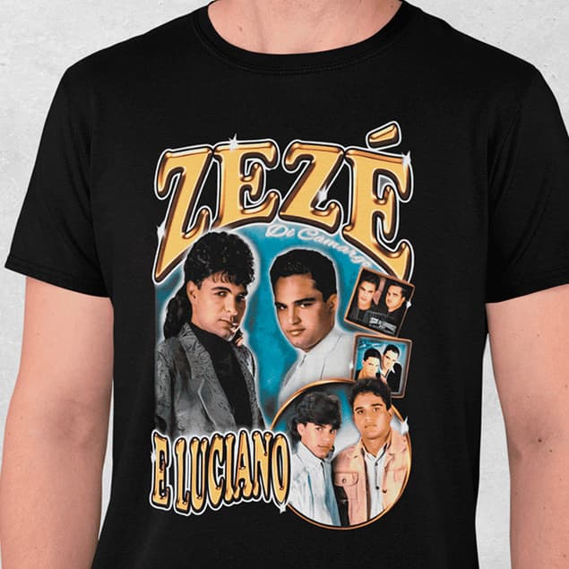 Camiseta Zezé Di Camargo E Luciano 100% Algodão Premium Envio Imediato