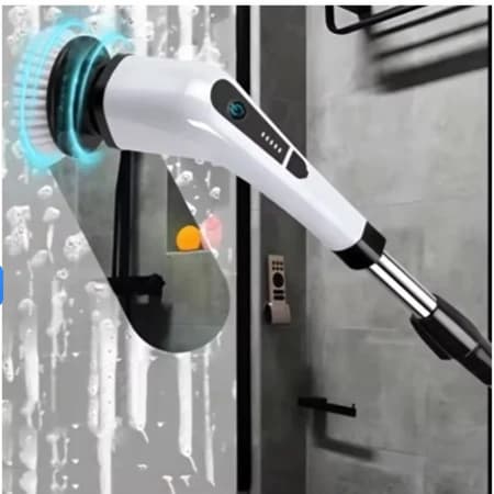 Escova De Limpeza Giratoria 9 Em 1Escova De Limpeza Elétrica Multiuso Rotatória Magica Limpa Canto Banheiro Cozinha
