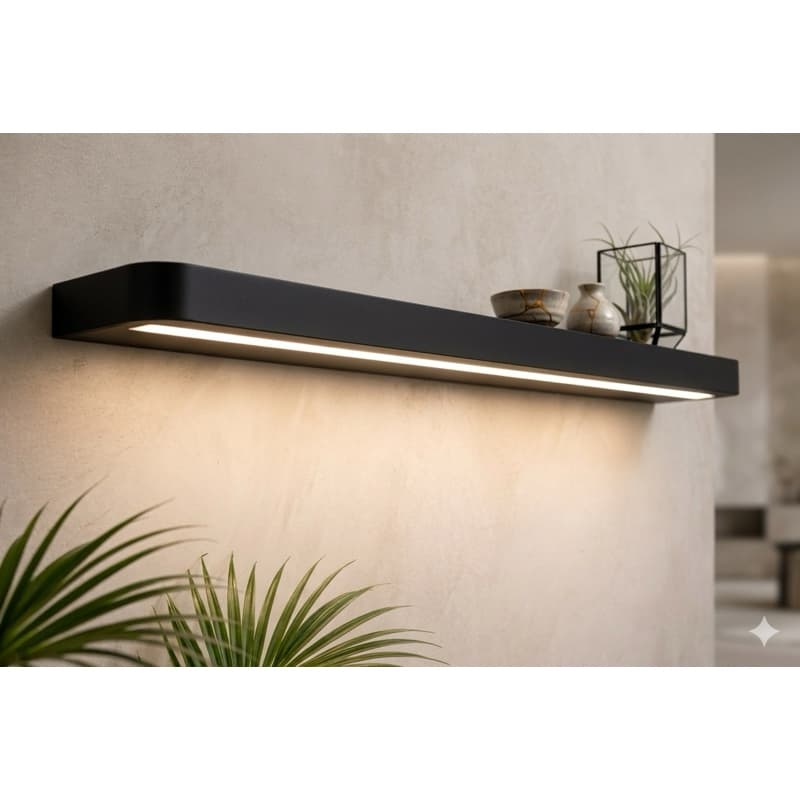 Prateleira Flutuante MDF 32mm com LED Sensor Embutido 100%MDF