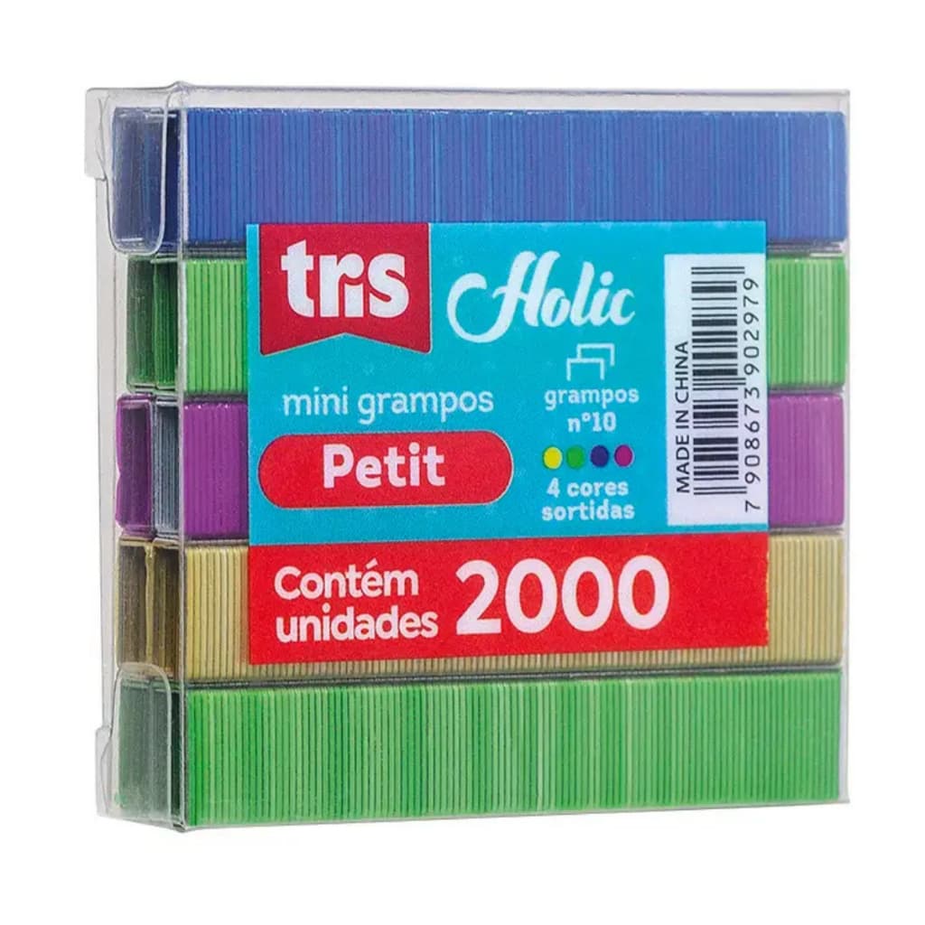 GRAMPO MINI TRIS HOLIC PETIT COM 2000 GRAMPOS COLORIDOS TRIS