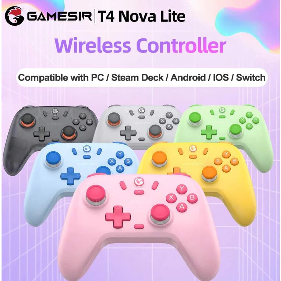 Gamesir T4 Nova Lite Controlador Sem Fio Bluetooth Com Efeito Hall Para Nintendo Switch PC Steam Android iOS Original
