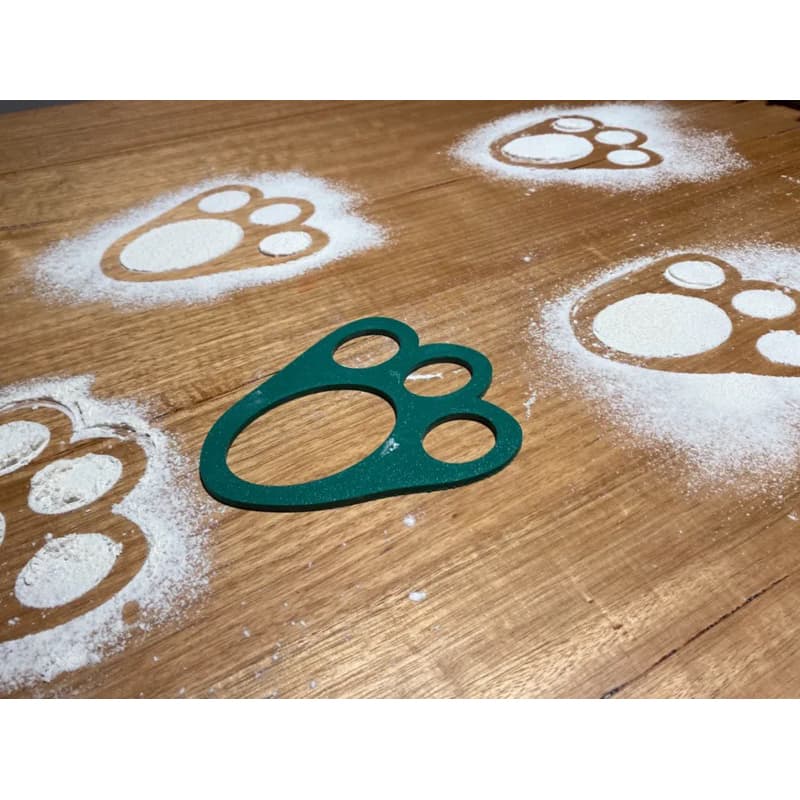 Stencil Molde Pegada de Coelhinho - Decoração de Páscoa Mágica - Impressão 3D Premium