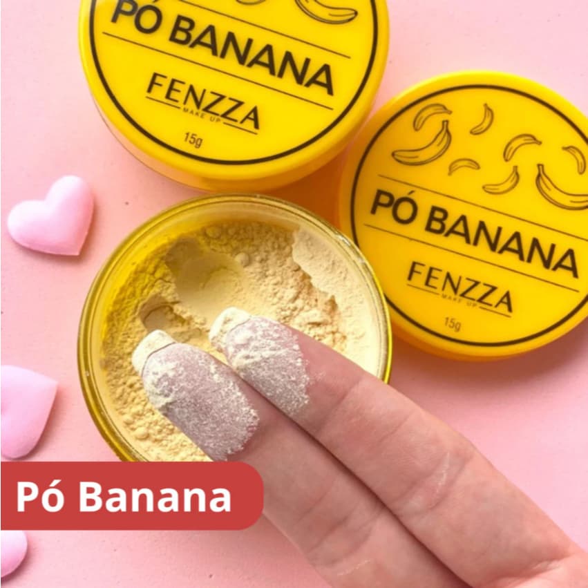 Kit 03 Pó Banana Ultrafino Efeito Translúcido - Fenzza PRONTA ENTREGA!