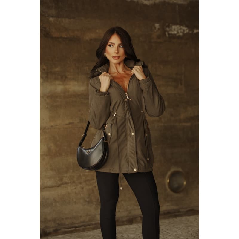 Parka Feminina Sarja com Forro Pelinho | Capuz Removível | Ajuste Anatômico | Inverno 2026 , varios cores disponiveis