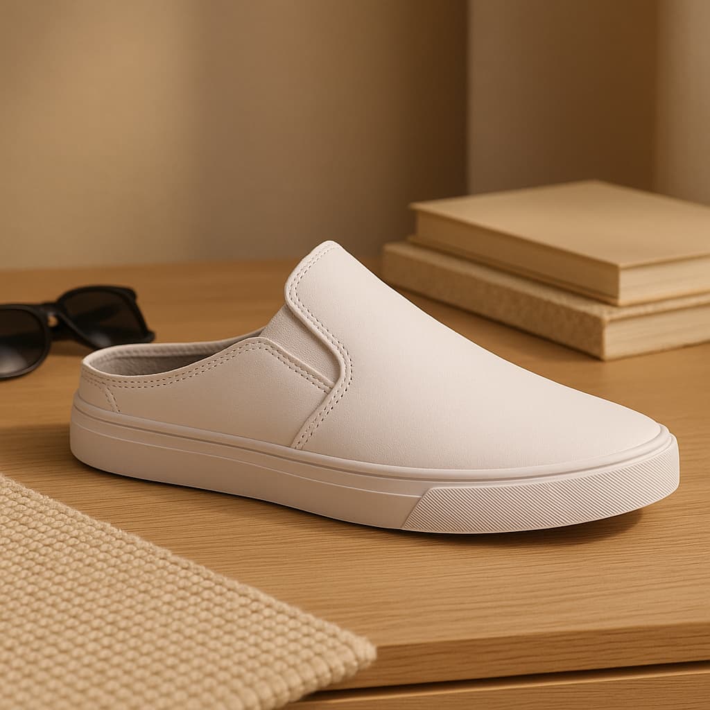 Tênis Mule Casual Minimalista Antiderrapante Solado Baixo Estiloso Diurno