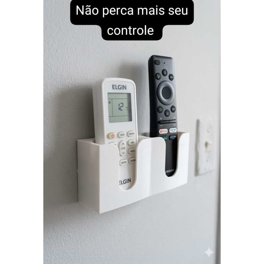 Suporte Para Controle de Ar Condicionado e Controle Remoto Universal Organizador - Porta Controle