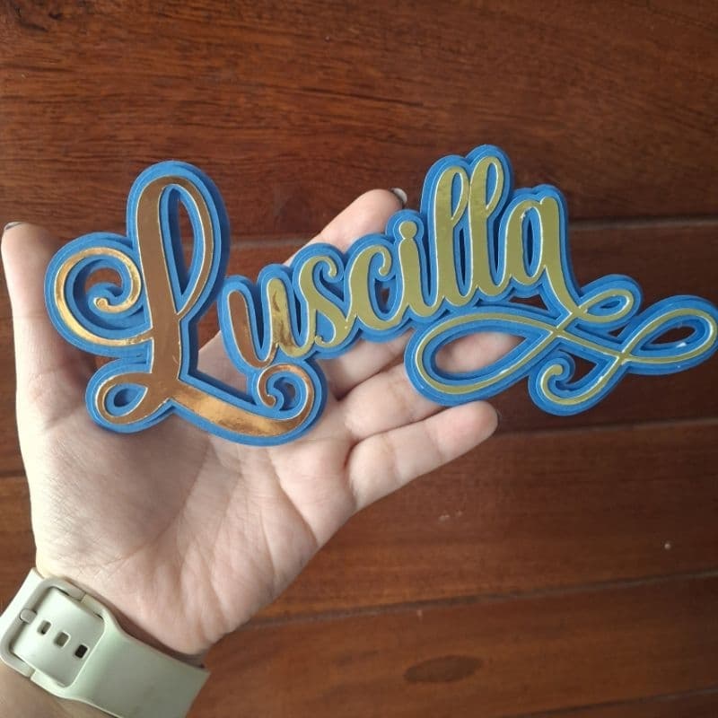 Topper Topo de Bolo Personalizado – Apenas o Nome