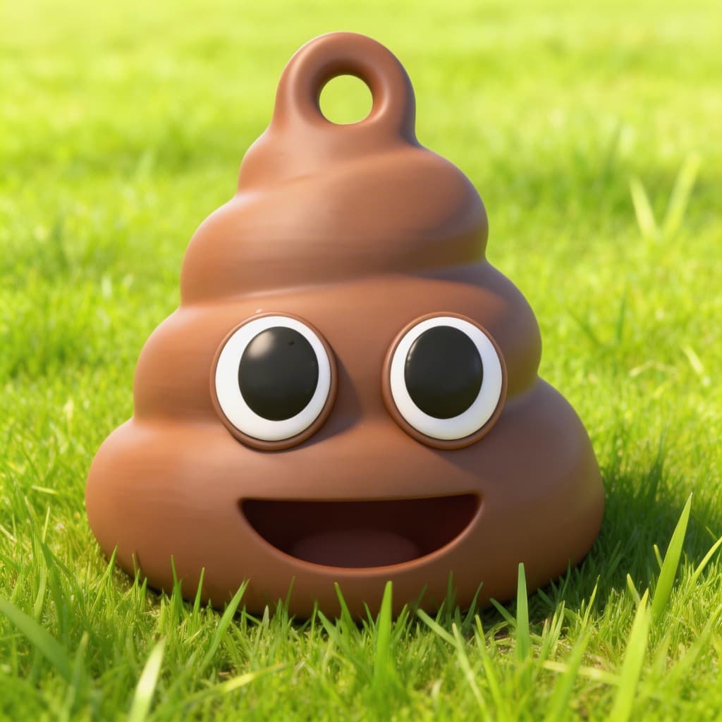 Cata Caca Pet Emoji Engraçado - Suporte para Saquinho Coletor de Fezes para Passeio Cães e Gatos 3d