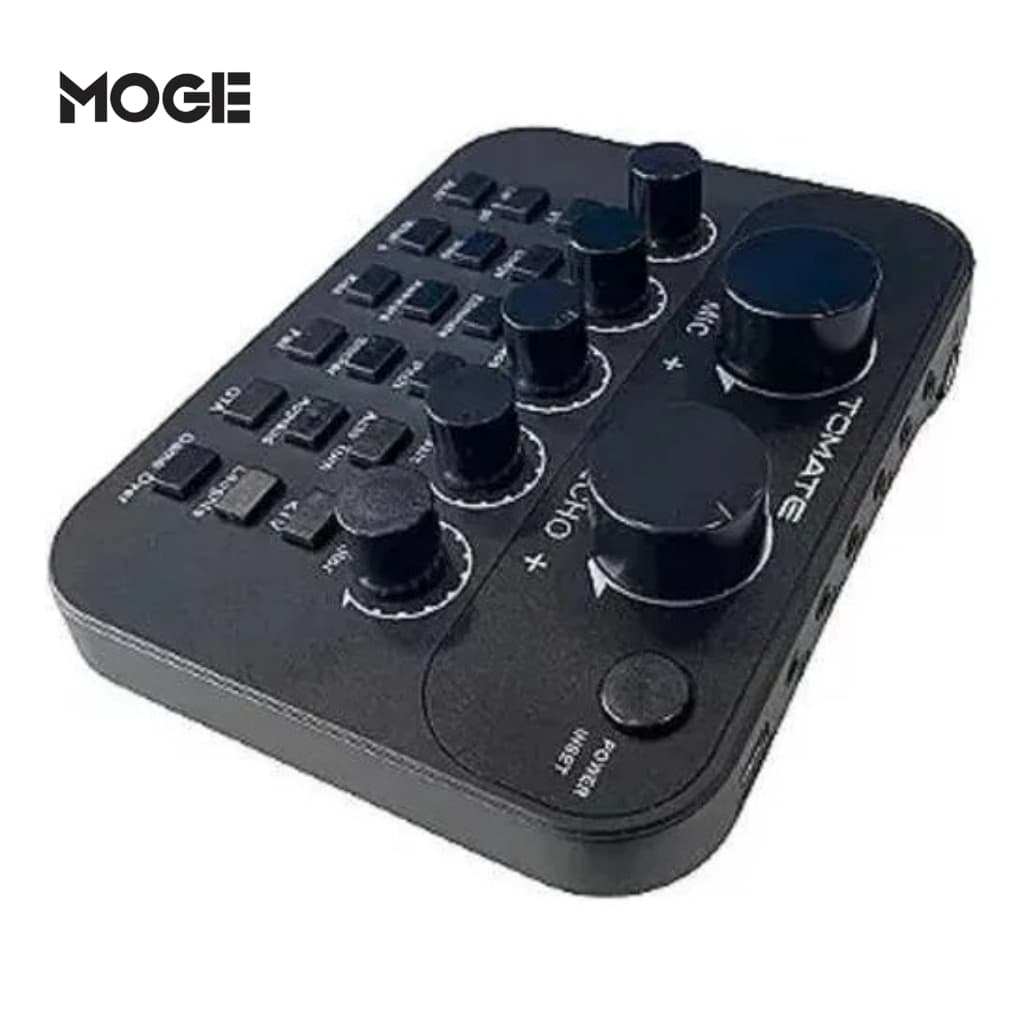 Mesa de Som Digital Tomate MPS-005 | Mixer p/ Podcast Live Karaokê | Efeitos + Auto Tune | USB P2