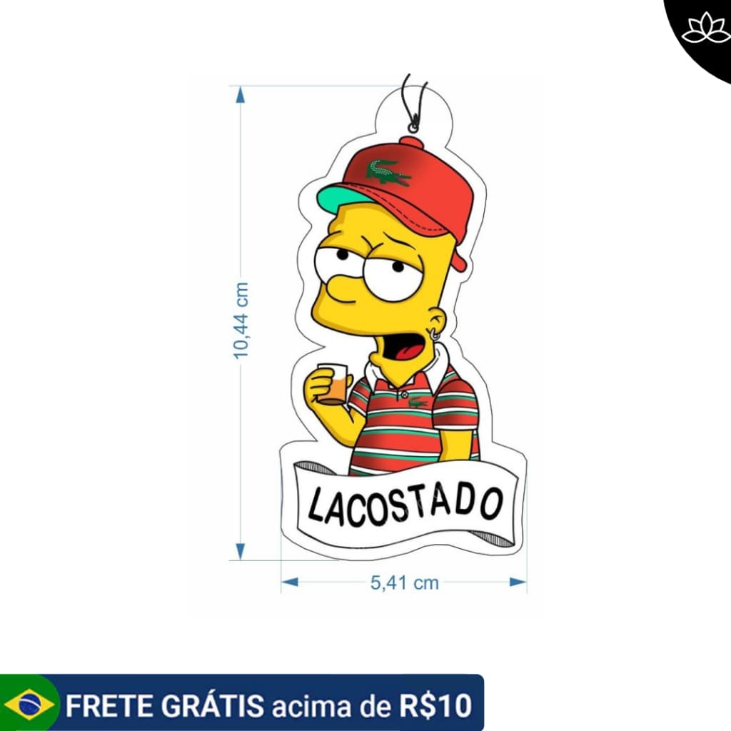 Kit 6/3 Unidades Cheirinho para Carro Aromatizante Bart Lacostado Essência para Ambiete - SMELL Premium