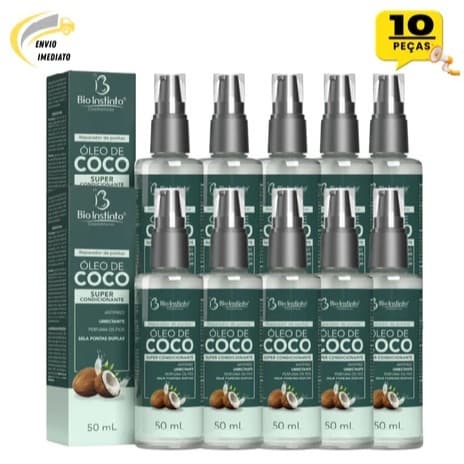 KIT 10 Reparadores de Pontas Óleo de Coco Bio Instinto 50ml – Selando Pontas Duplas