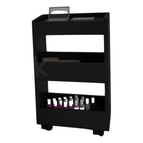 Carrinho Auxiliar Manicure 3 Prateleiras Organizador Salão Estética com Rodinhas