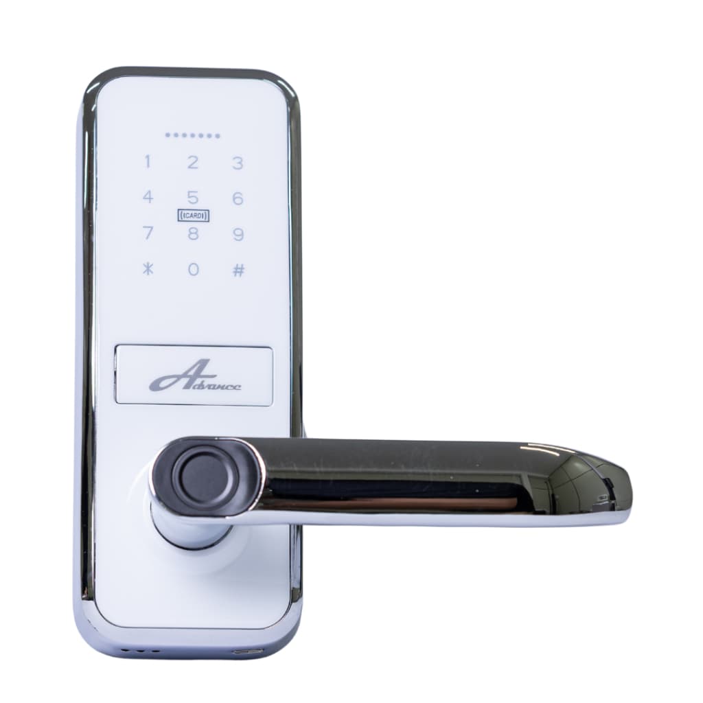 Fechadura Digital Milre 8500A Branca Biométrica Senha Cartão Bluetooth