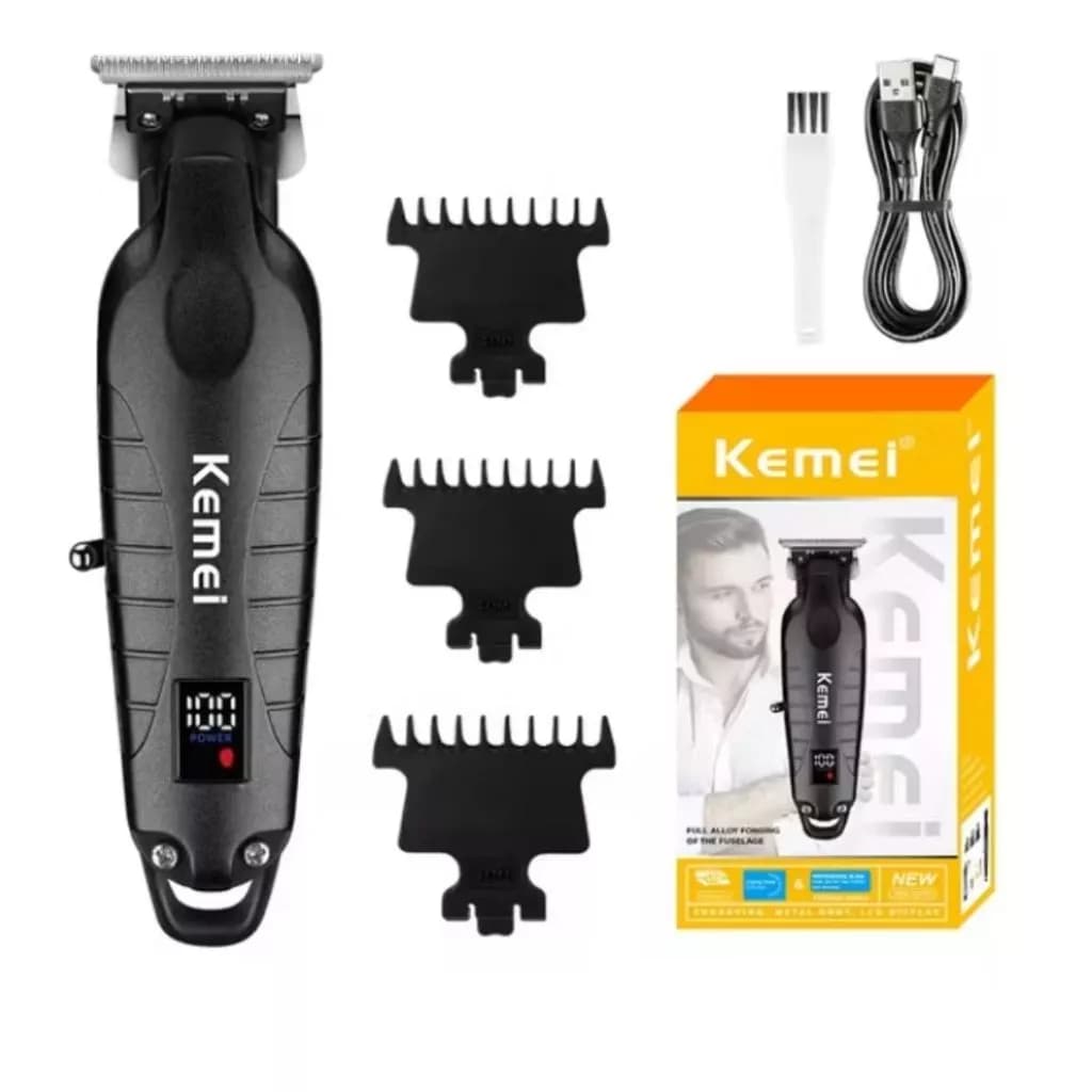 Maquina De Cortar Cabelo Recarregável Profissional 7000 RPM Kemei Bivolt KM-2293